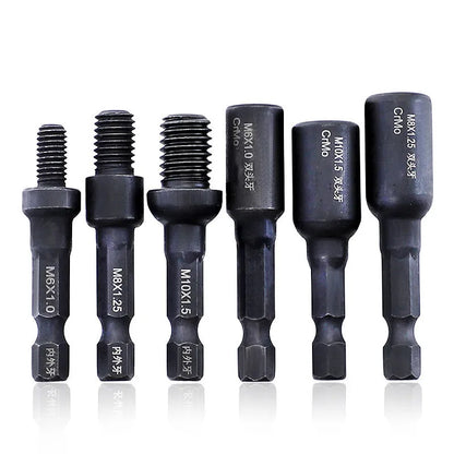 M6 M8 M10 Cr-Mo Self-Tapping Socket Adapter Set for Insert Nuts or Hanger Bolt Power Drill Tool Socket Lock Screw Thread Sockets