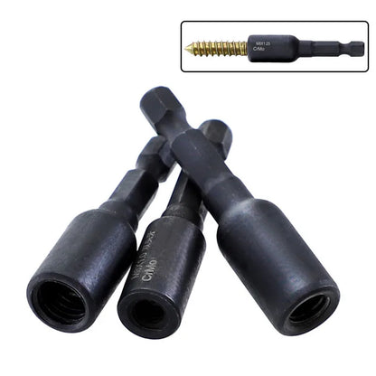 M6 M8 M10 Cr-Mo Self-Tapping Socket Adapter Set for Insert Nuts or Hanger Bolt Power Drill Tool Socket Lock Screw Thread Sockets